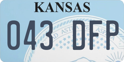 KS license plate 043DFP