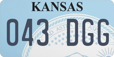 KS license plate 043DGG