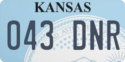 KS license plate 043DNR