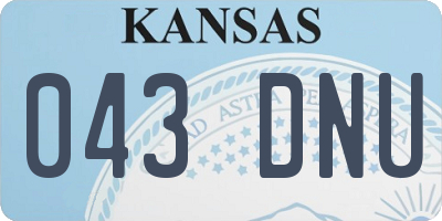 KS license plate 043DNU