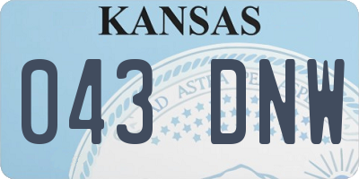 KS license plate 043DNW