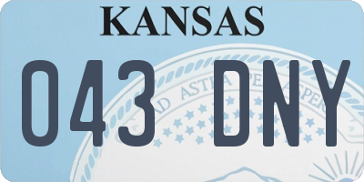 KS license plate 043DNY