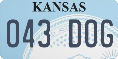 KS license plate 043DOG