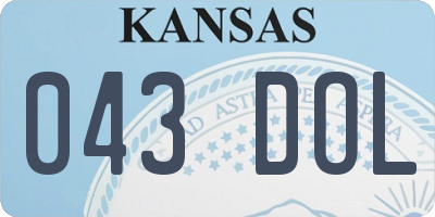 KS license plate 043DOL