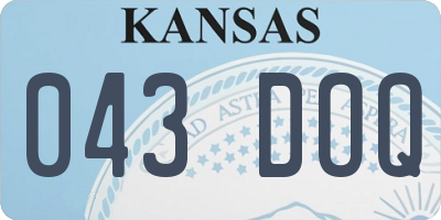 KS license plate 043DOQ