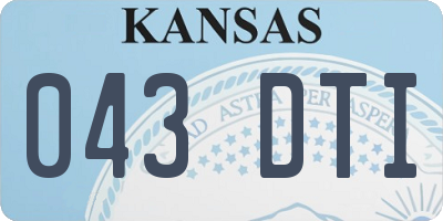 KS license plate 043DTI