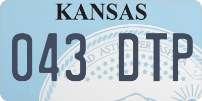 KS license plate 043DTP