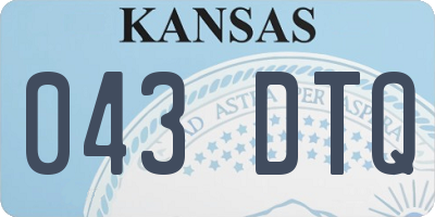 KS license plate 043DTQ