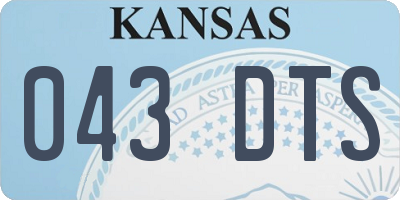 KS license plate 043DTS