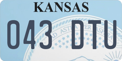 KS license plate 043DTU