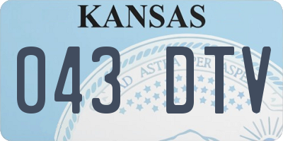 KS license plate 043DTV