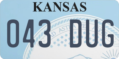 KS license plate 043DUG