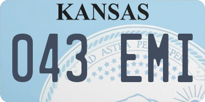 KS license plate 043EMI