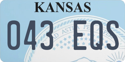 KS license plate 043EQS