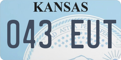 KS license plate 043EUT