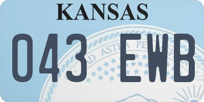 KS license plate 043EWB