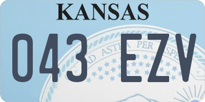 KS license plate 043EZV