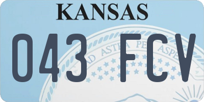 KS license plate 043FCV