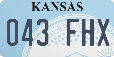 KS license plate 043FHX