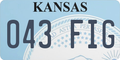 KS license plate 043FIG