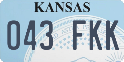 KS license plate 043FKK