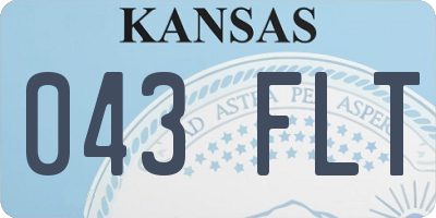 KS license plate 043FLT