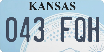 KS license plate 043FQH