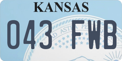 KS license plate 043FWB