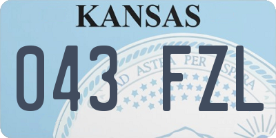 KS license plate 043FZL