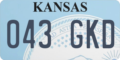 KS license plate 043GKD