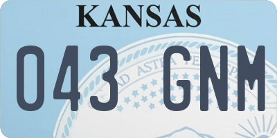 KS license plate 043GNM