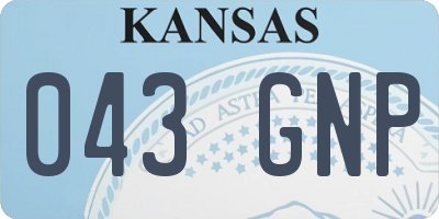 KS license plate 043GNP