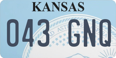 KS license plate 043GNQ