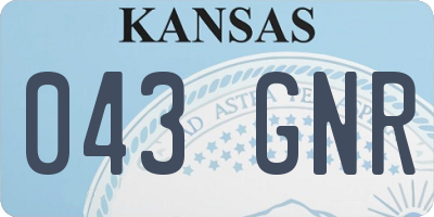 KS license plate 043GNR