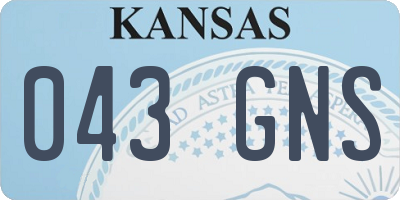 KS license plate 043GNS