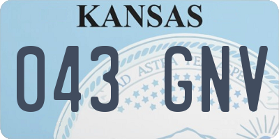 KS license plate 043GNV