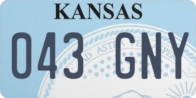 KS license plate 043GNY
