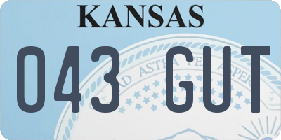 KS license plate 043GUT