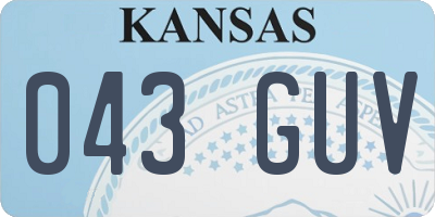 KS license plate 043GUV