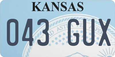 KS license plate 043GUX