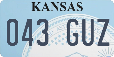KS license plate 043GUZ