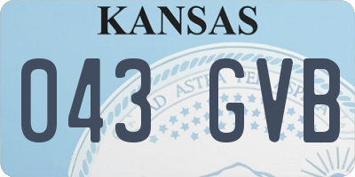KS license plate 043GVB