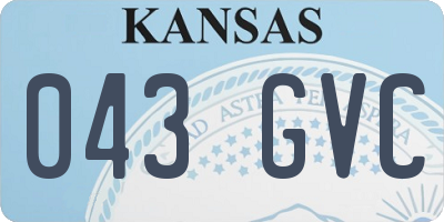 KS license plate 043GVC
