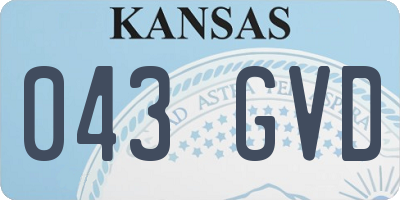 KS license plate 043GVD