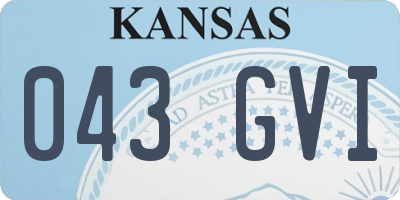 KS license plate 043GVI