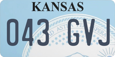 KS license plate 043GVJ