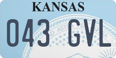 KS license plate 043GVL