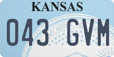 KS license plate 043GVM