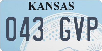 KS license plate 043GVP