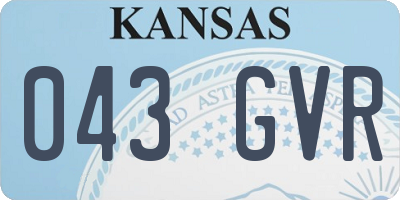 KS license plate 043GVR